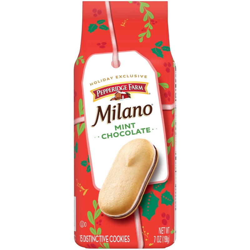 Pepperidge Farm Milano Mint Chocolate Cookies, 7 OZ Bag (15 Cookies) - Image 1